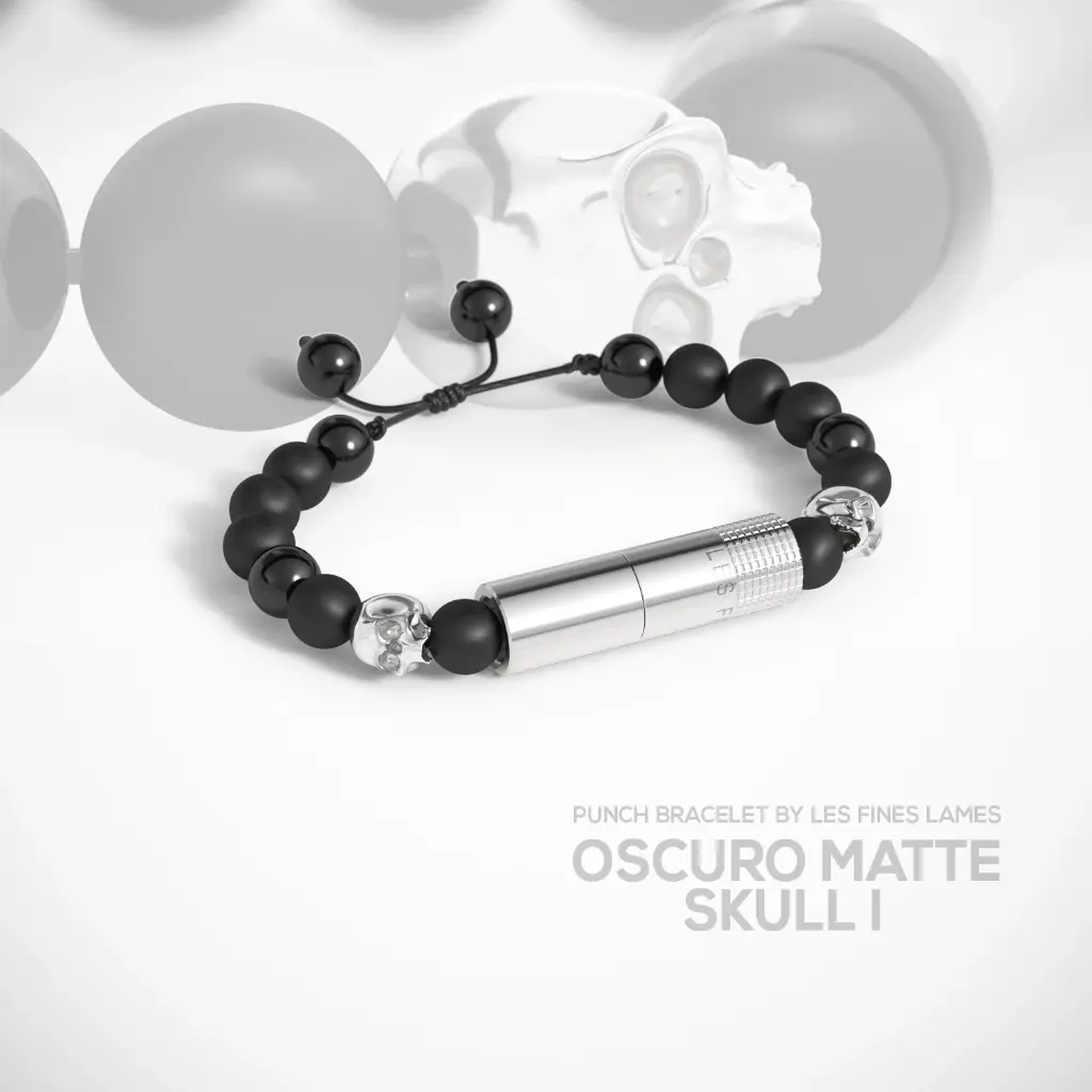Les Fines Lames Punch Bracelet Oscuro Matte Skull I